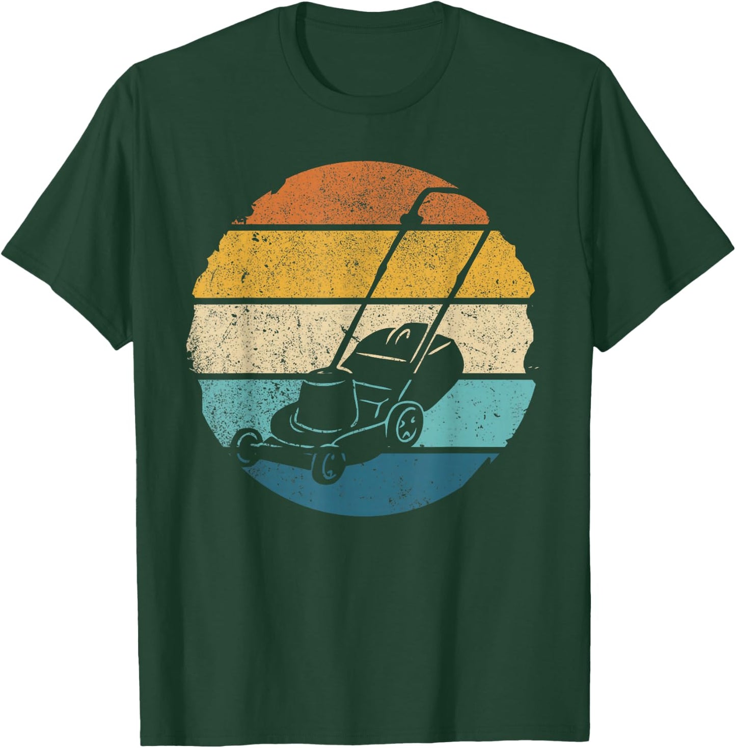 Vintage Lawn Mower - Gardener Landscaper Retro Lawnmower T-Shirt - T-Shirt | Forest