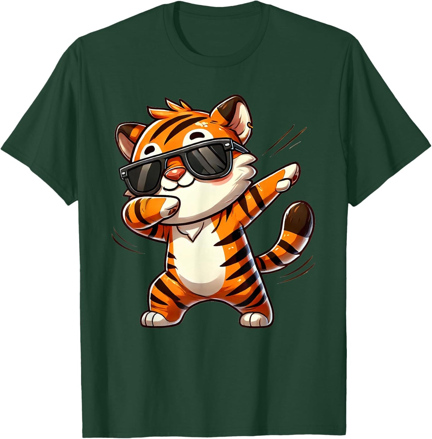 Tiger Dabbing | Süßer Tiger am Tanzen mit Tigermotiv T-Shirt - T-Shirt | Forest