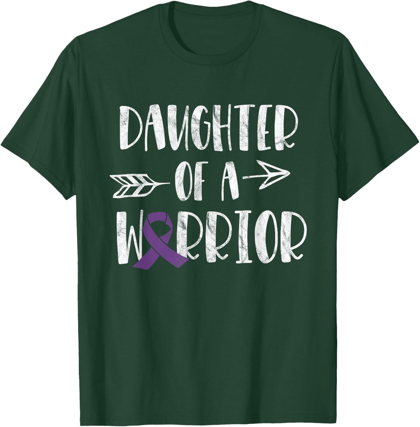 Alzheimer's Awareness Daughter Of A Warrior Dementia T-Shirt - T-Shirt | Forest