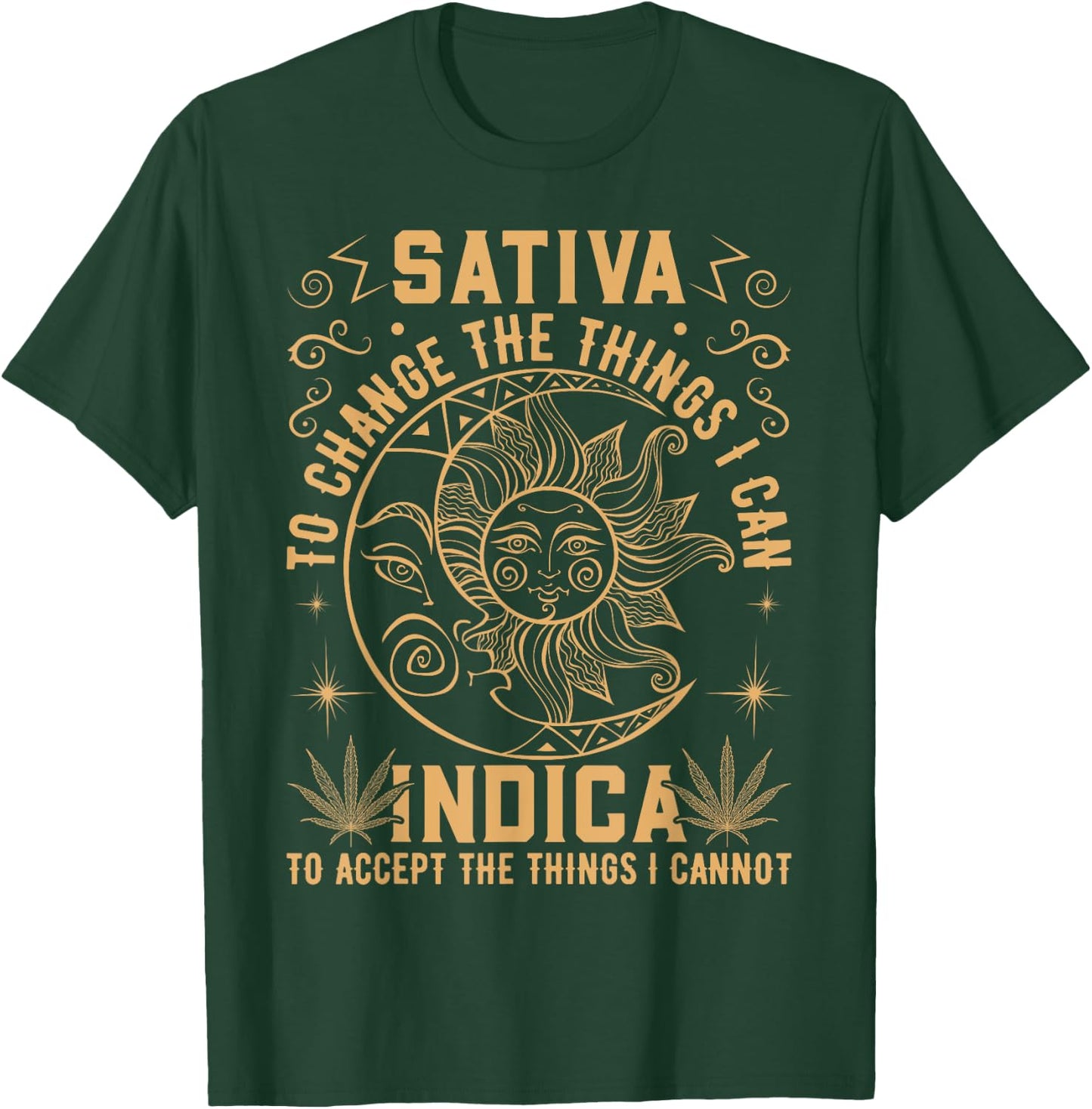 Cannabis Marijuana Hemp Leaf Medicine Funny Saying , black T-Shirt - T-Shirt | Forest