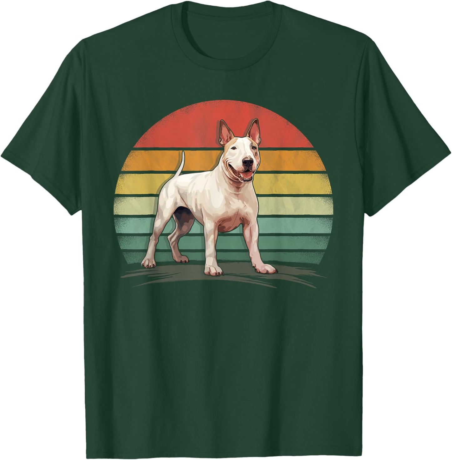 Bull Terrier Dog Retro Style Distressed Vintage Bull Terrier T-Shirt - T-Shirt | Forest