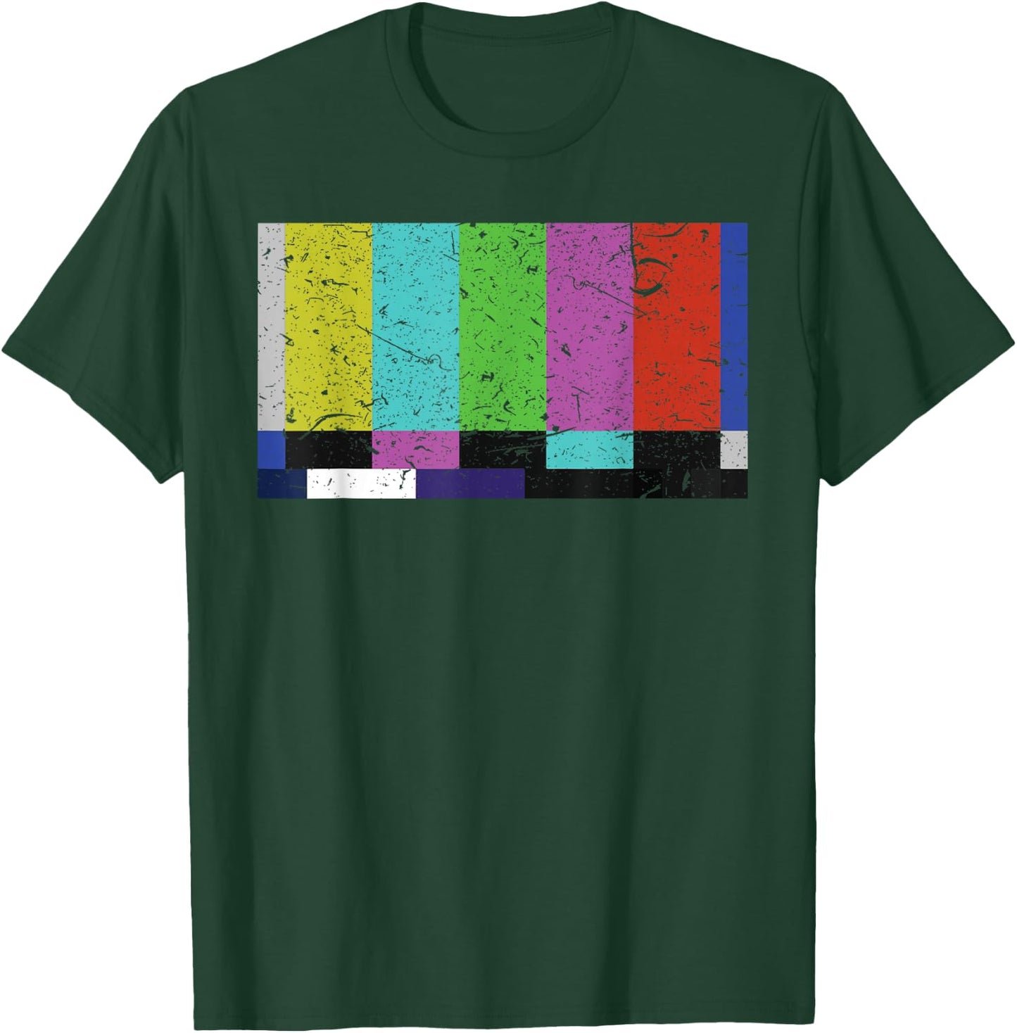 Vintage TV Test Pattern Colour Bars Graphic Design Presents T-Shirt - T-Shirt | Forest