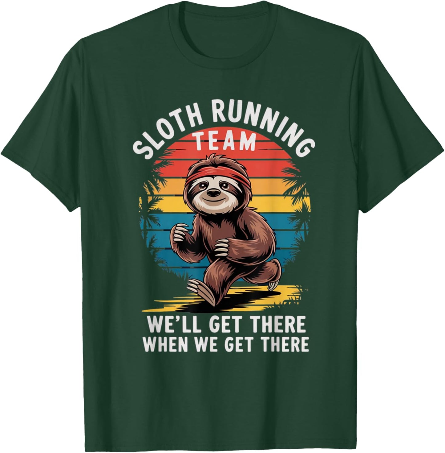 sloth running team Jogger Cardio T-Shirt - T-Shirt | Forest