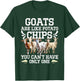 Goat Lovers GOATS ARE LIKE POTATO CHIPS Funny Goat T-Shirt - T-Shirt | Forest