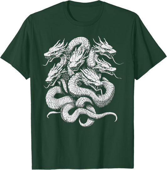 Lernaean Hydra Snake Mythical Creature Greek Mythology T-Shirt - T-Shirt | Forest