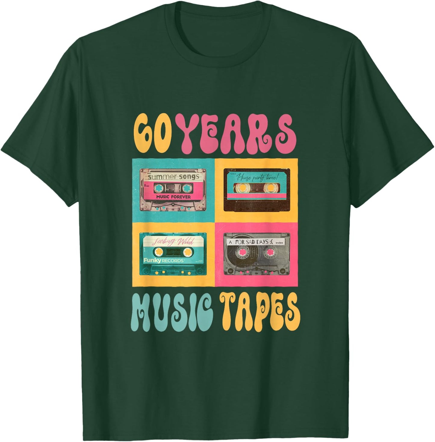 60 Jahre Musictapes Geburtstag Retro Nostalgie 1963 Kassette T-Shirt - T-Shirt | Forest
