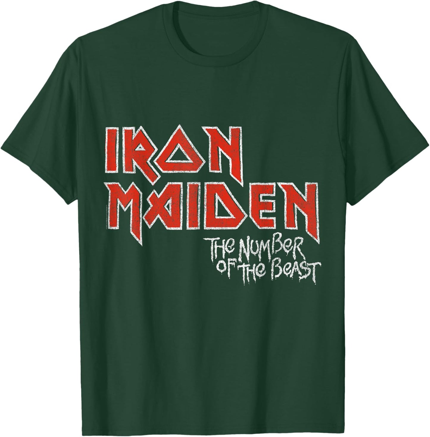 Iron Maiden_Vintage Stacked NOTB Logo T-Shirt - T-Shirt | Forest