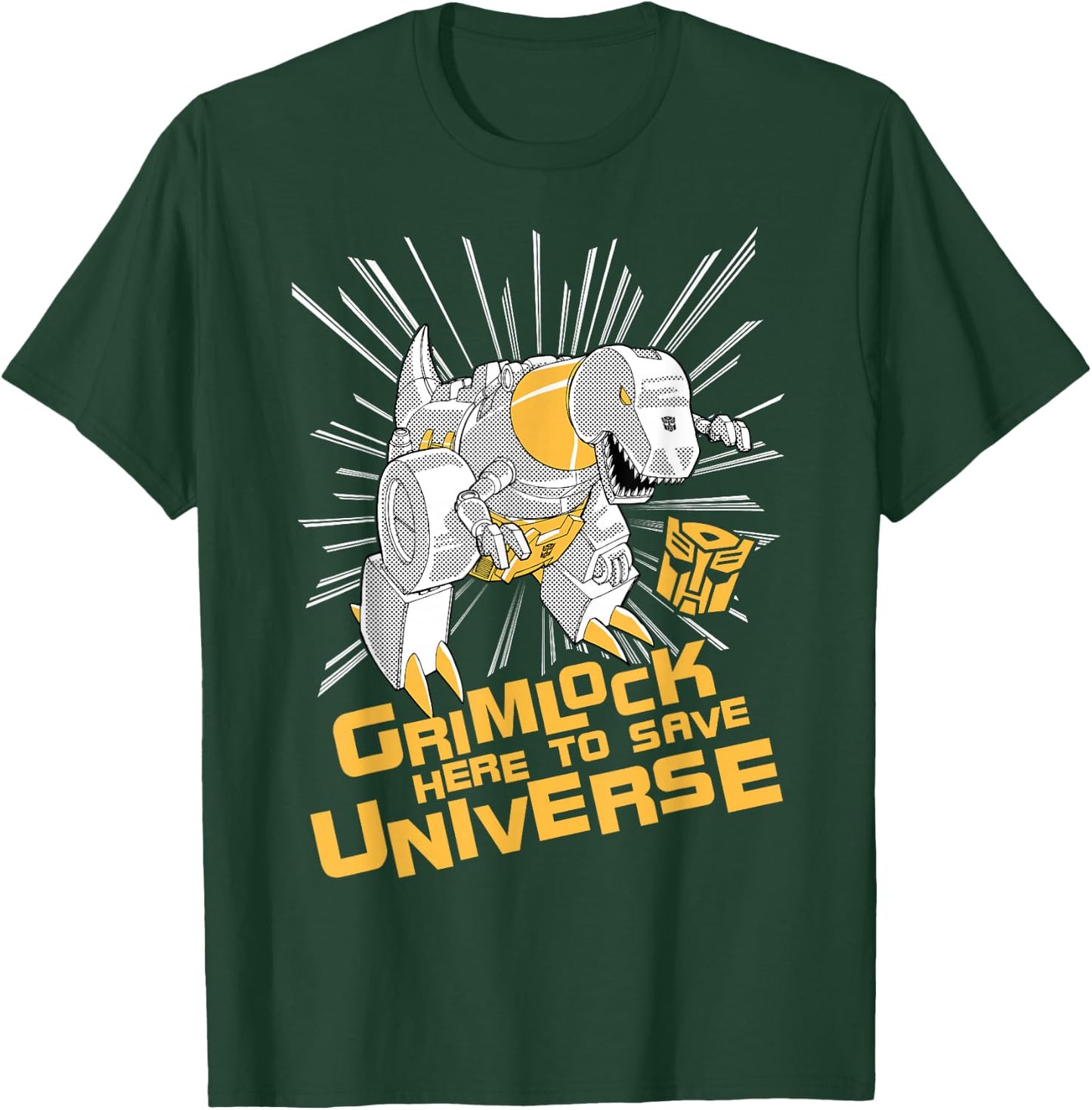 Transformers Grimlock Here To Save Universe Retro Vintage T-Shirt - T-Shirt | Forest