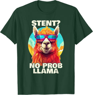 Stent No Probllama Funny Heart Surgery Recovery Gift T-Shirt - T-Shirt | Forest