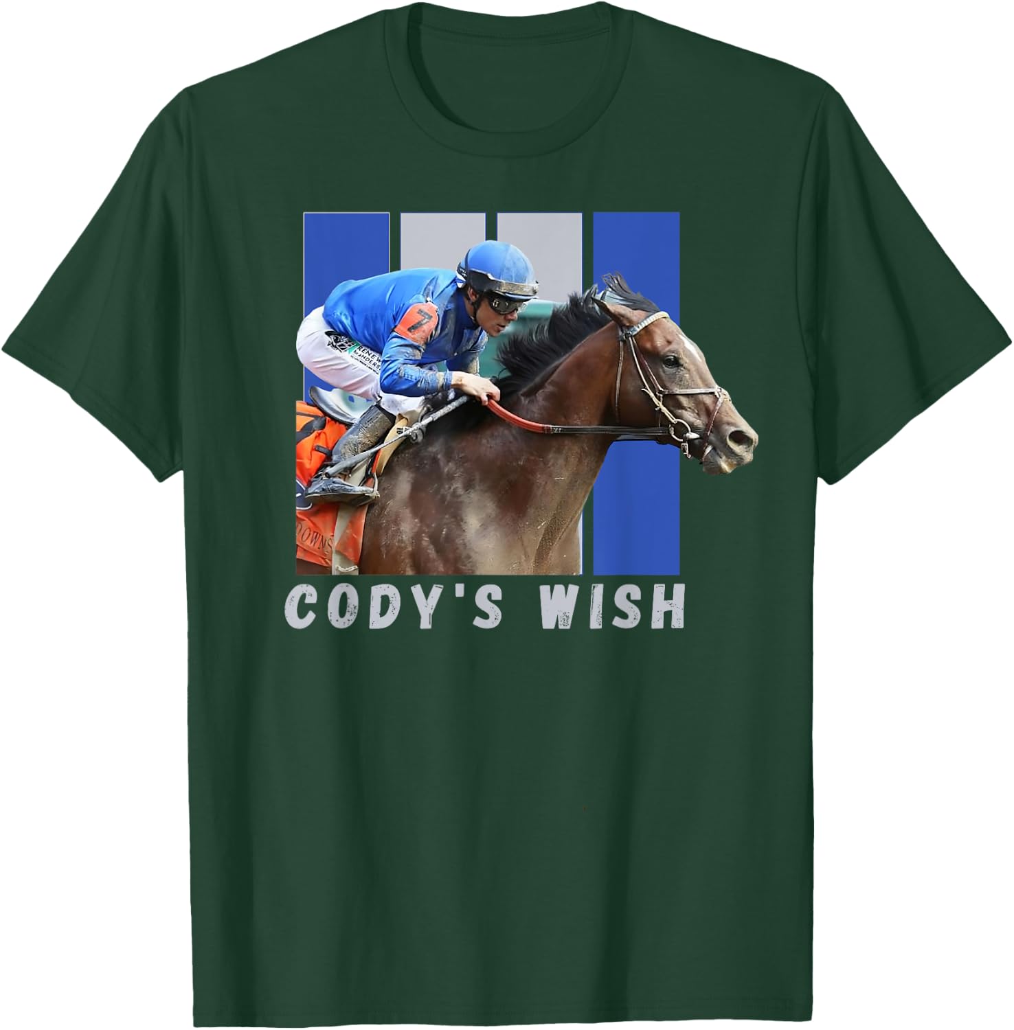 Cody's Wish Horse Racing Thoroughbred, Del Mar, Santa Anita T-Shirt - T-Shirt | Forest