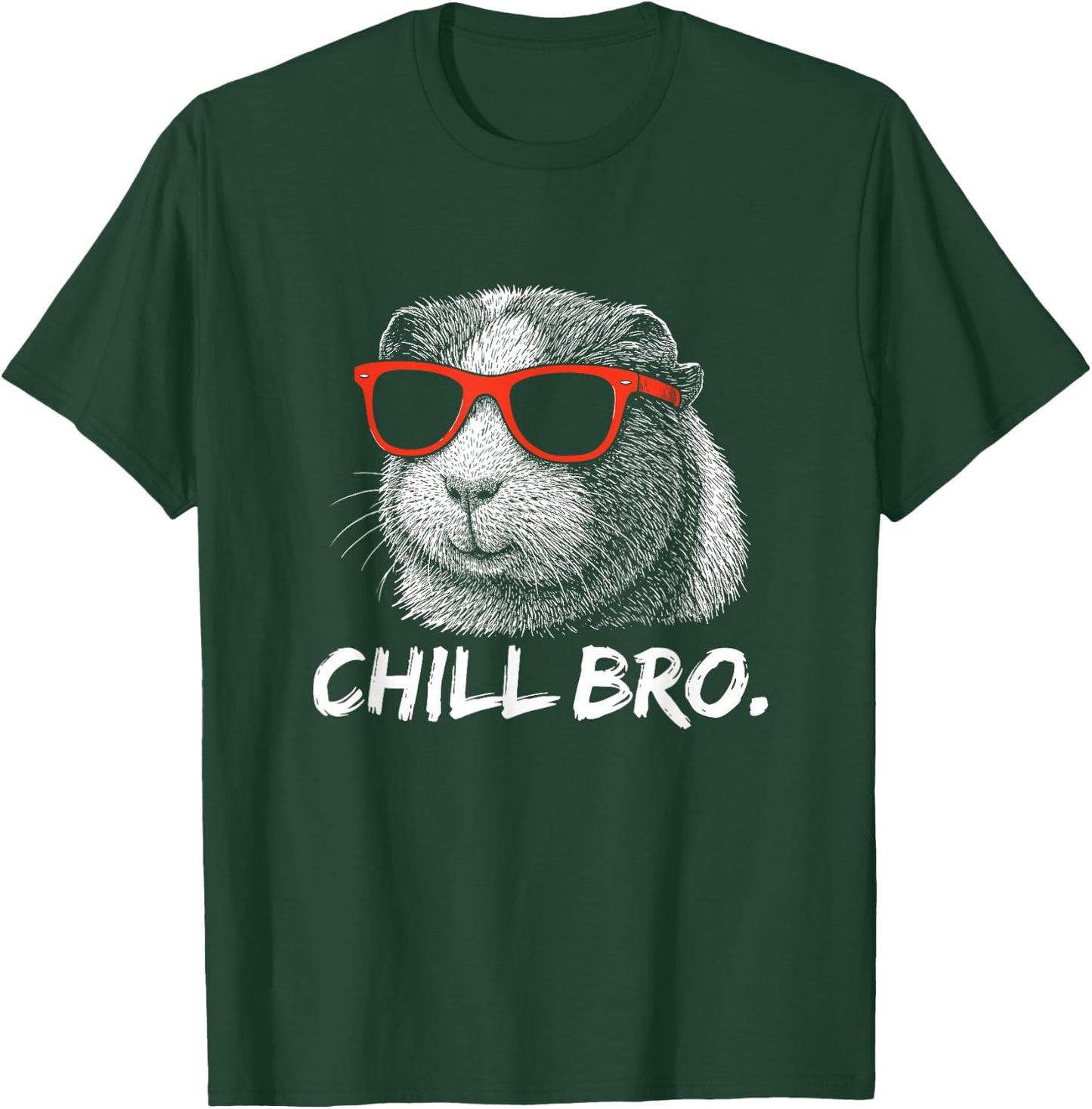 Chill Bruh – Lustiger Meerschweinchen Mit Sonnenbrille T-Shirt - T-Shirt | Forest