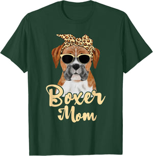 Boxer Mom - Dog Lover Animal Whisperer Veterinarian T-Shirt - T-Shirt | Forest