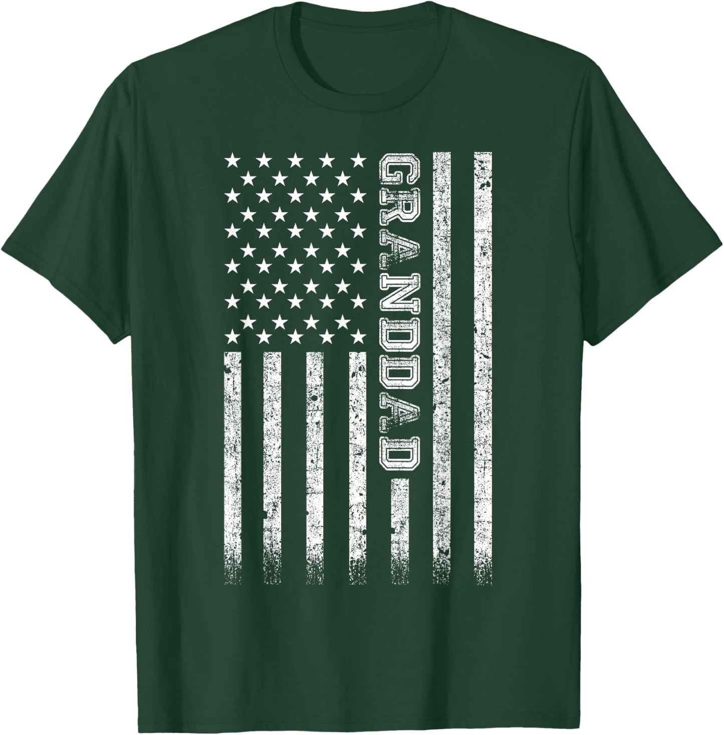 Granddad American Flag T-Shirt - T-Shirt | Forest