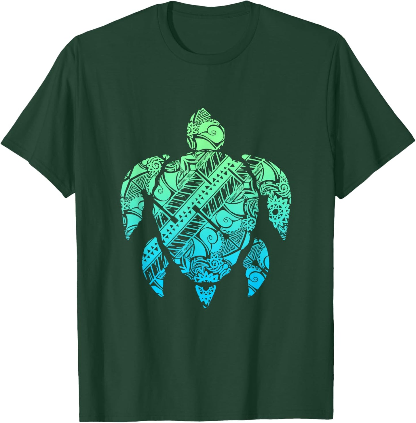 Maori Turtle Polynesian New Zealand Culture Tattoo T-Shirt - T-Shirt | Forest