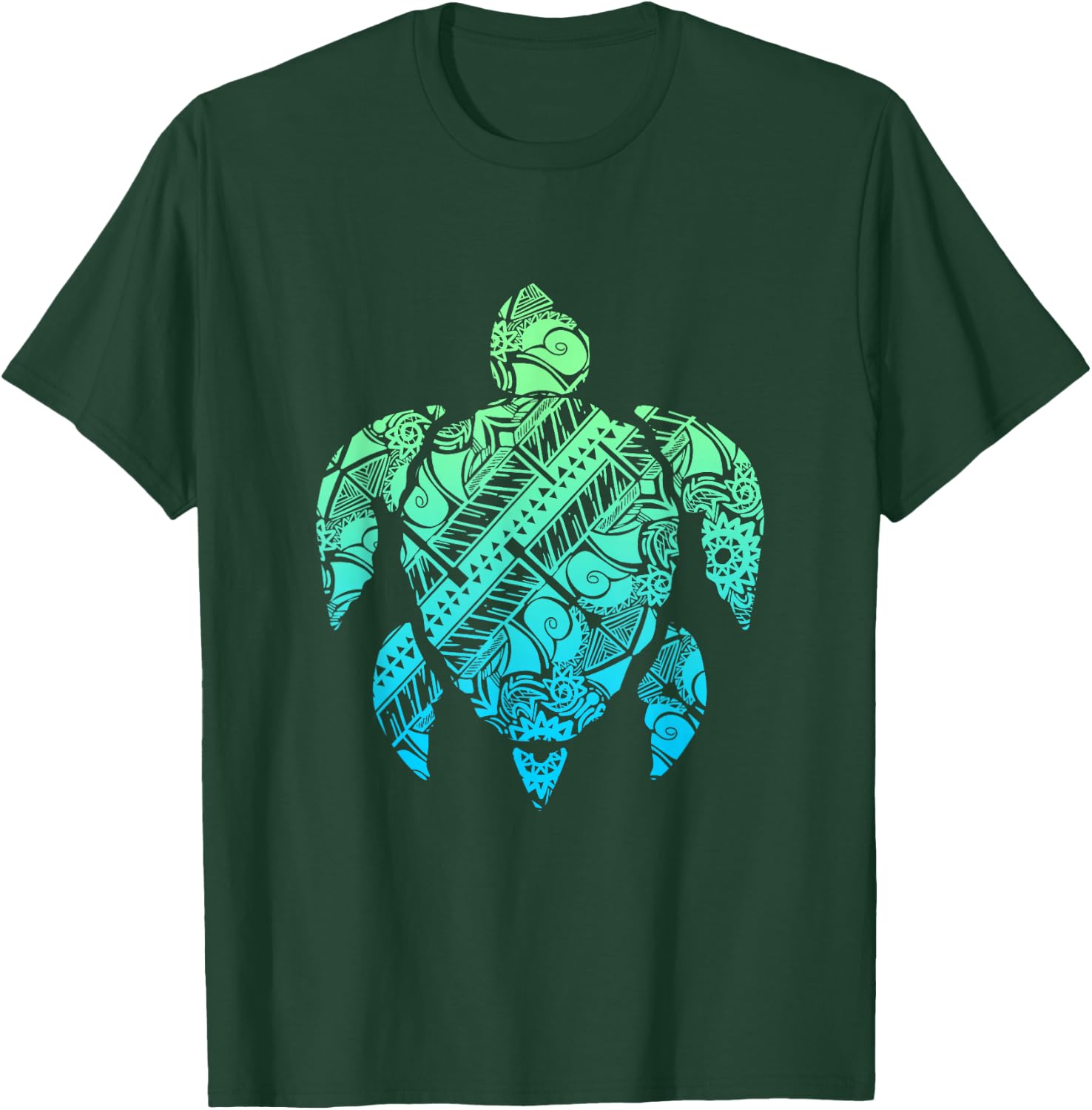 Maori Turtle Polynesian New Zealand Culture Tattoo T-Shirt - T-Shirt | Forest