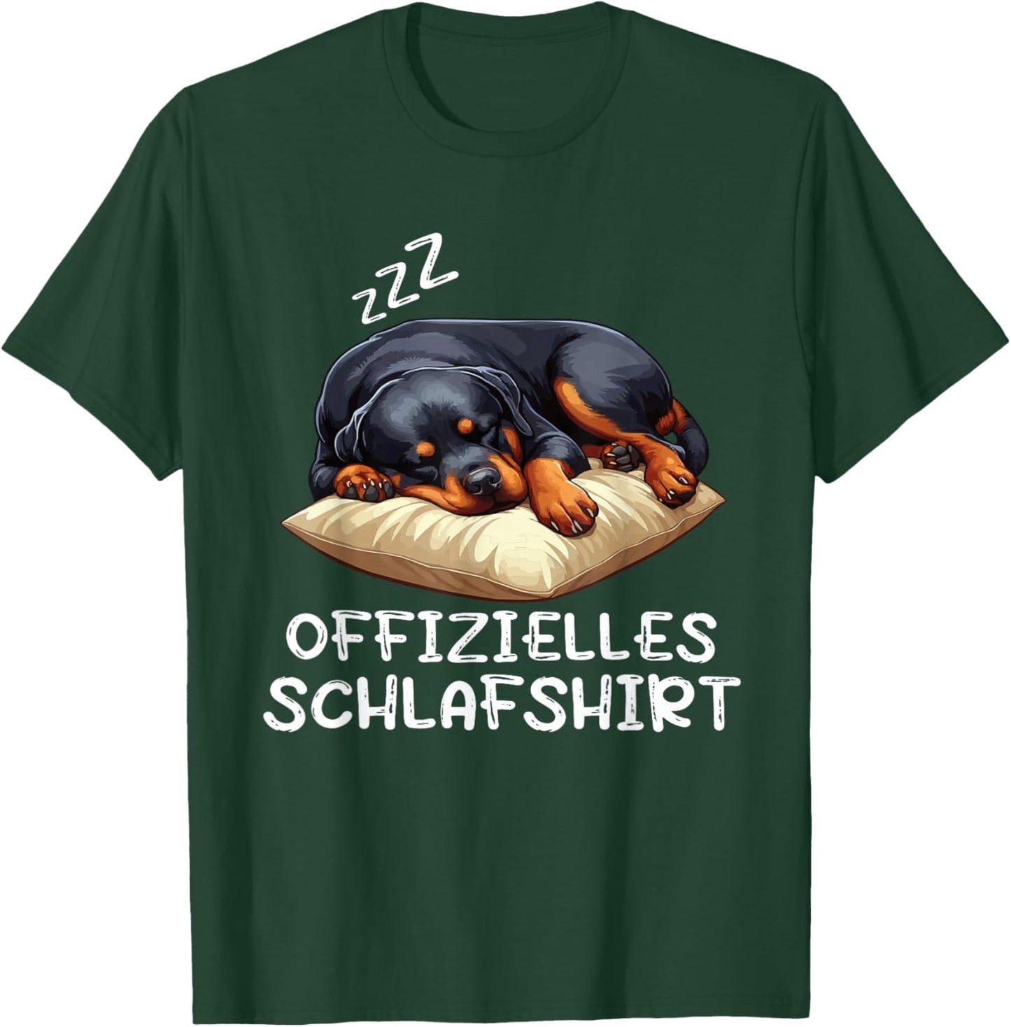 Official Sleep Shirt Rottweiler Dog Lover Dog , black T-Shirt - T-Shirt | Forest