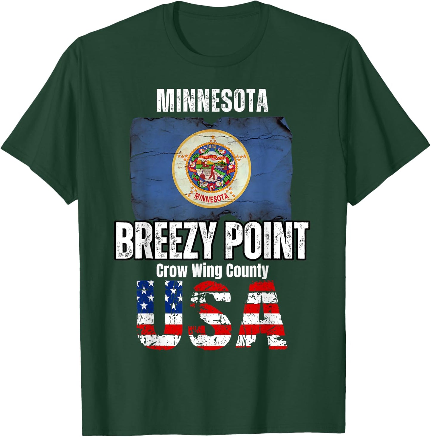 Breezy Point, Minnesota MN, Crow Wing County T-Shirt - T-Shirt | Forest