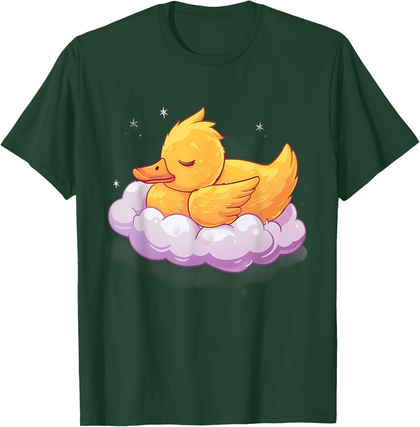 Duck Sleeping Cloud Sleep Duck Sleepy Animal Duck Lover T-Shirt - T-Shirt | Forest