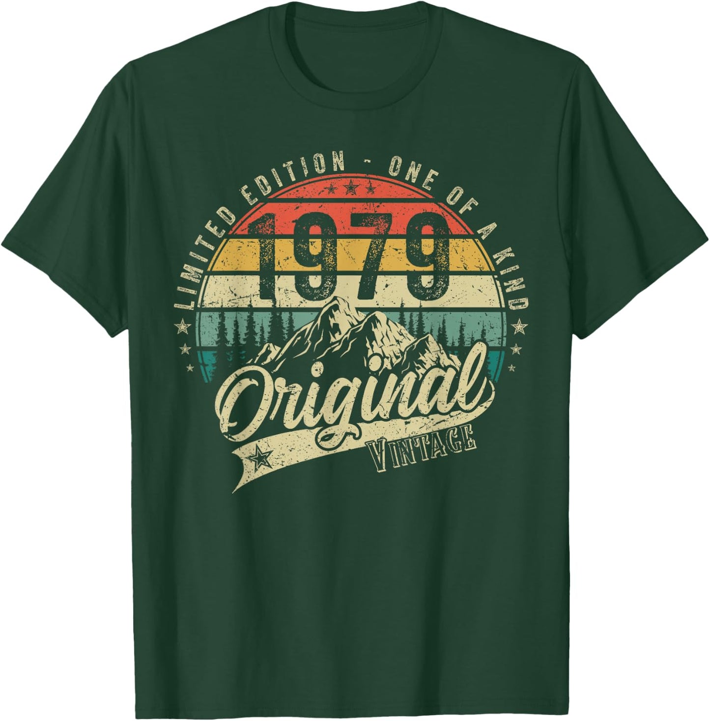 1979 Vintage Vintage Birthday Retro Men Women Gift , black T-Shirt - T-Shirt | Forest