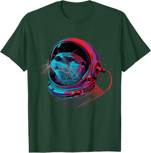 Otter Astronaut Funny Animal Sea Otter Space T-Shirt - T-Shirt | Forest