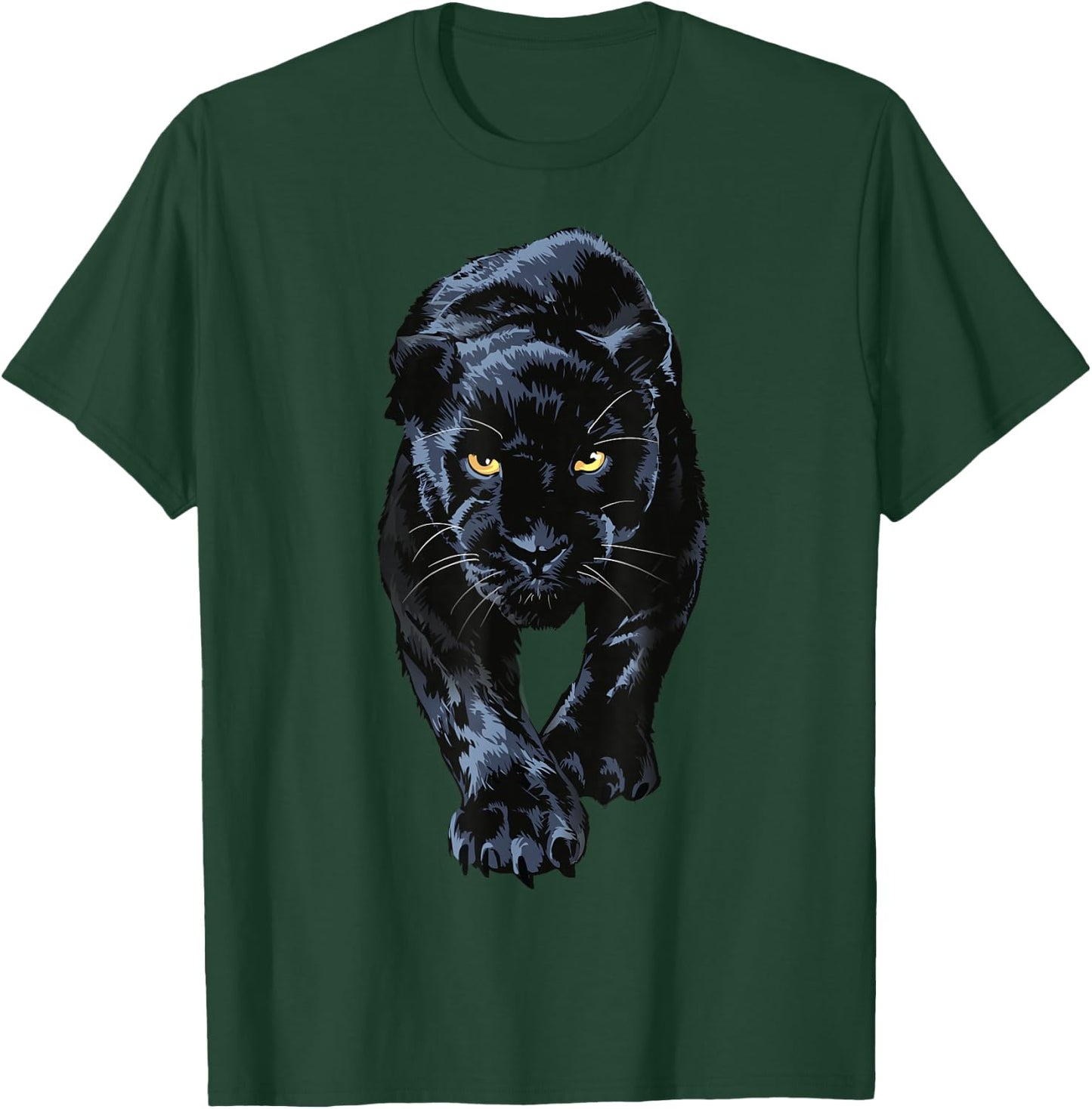 Black Panther Walking for Lovers Animal Leopard and Jaguar , black T-Shirt - T-Shirt | Forest