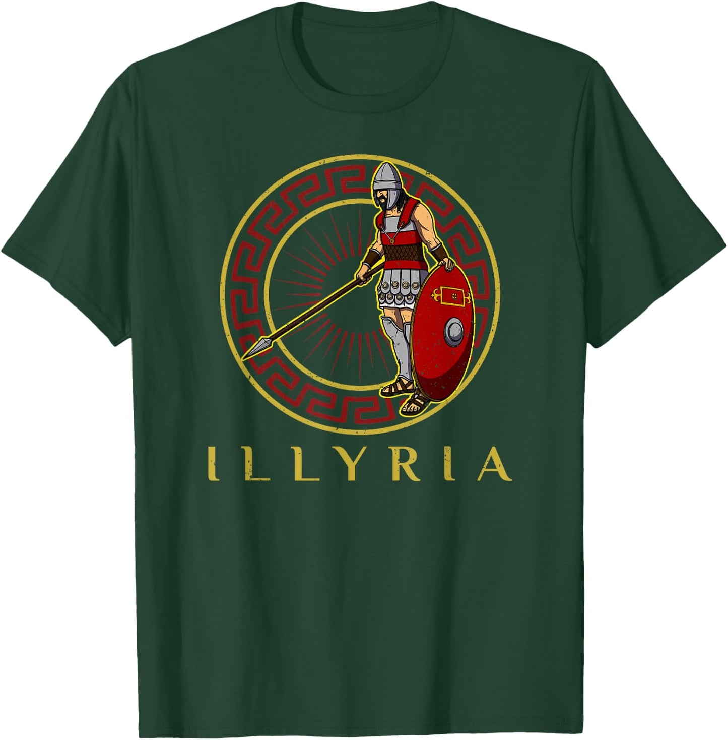 Balkan Souvenir Albanien national Krieger albanisch Training T-Shirt - T-Shirt | Forest