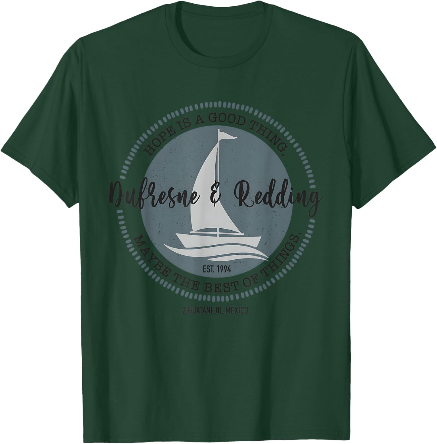 Redding And Fishing Dufresne Vintage Zihuatanejo Mexico T-Shirt - T-Shirt | Forest