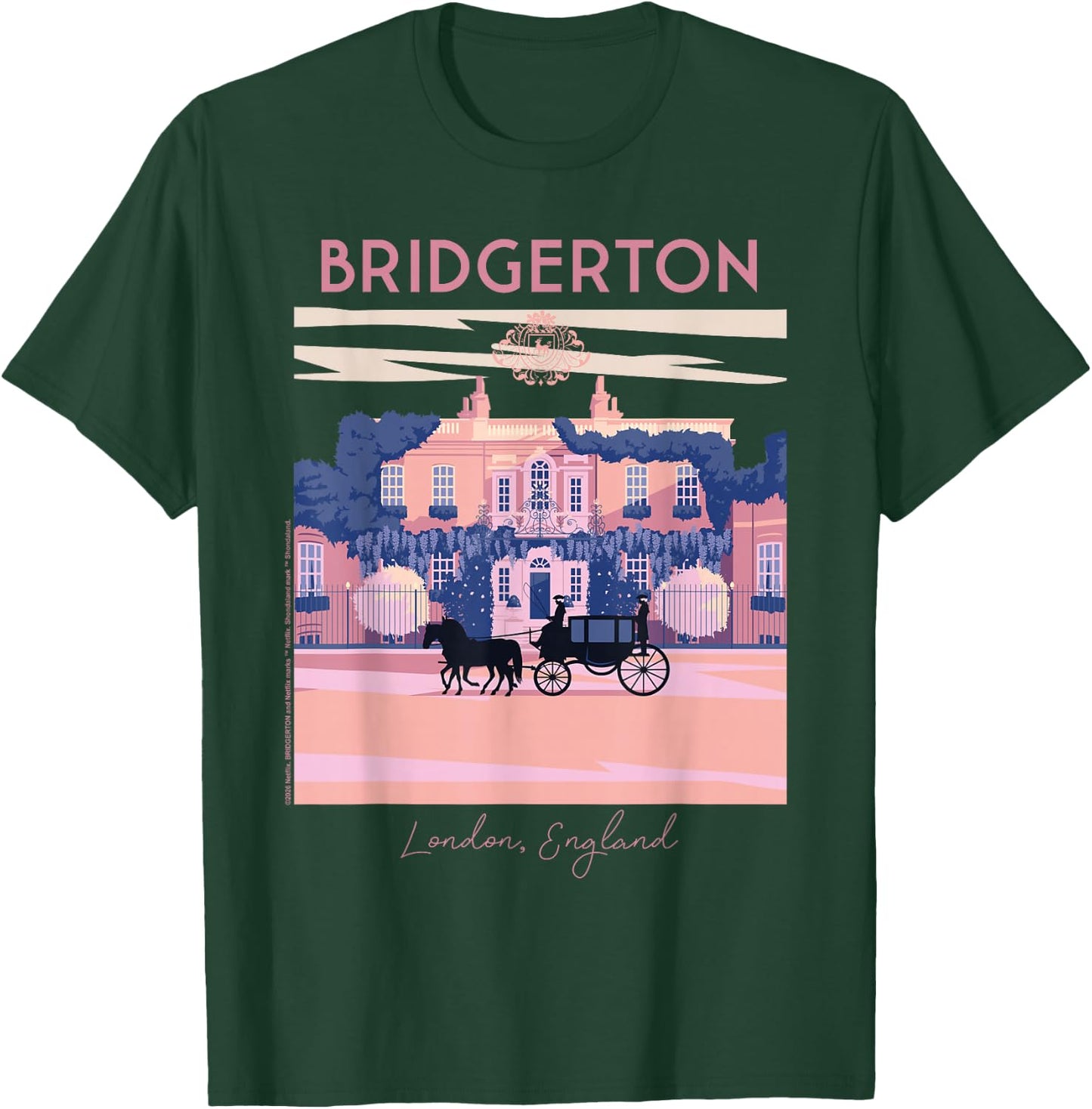 Bridgerton Modern Minimal Offiziell lizenziert T-Shirt - T-Shirt | Forest