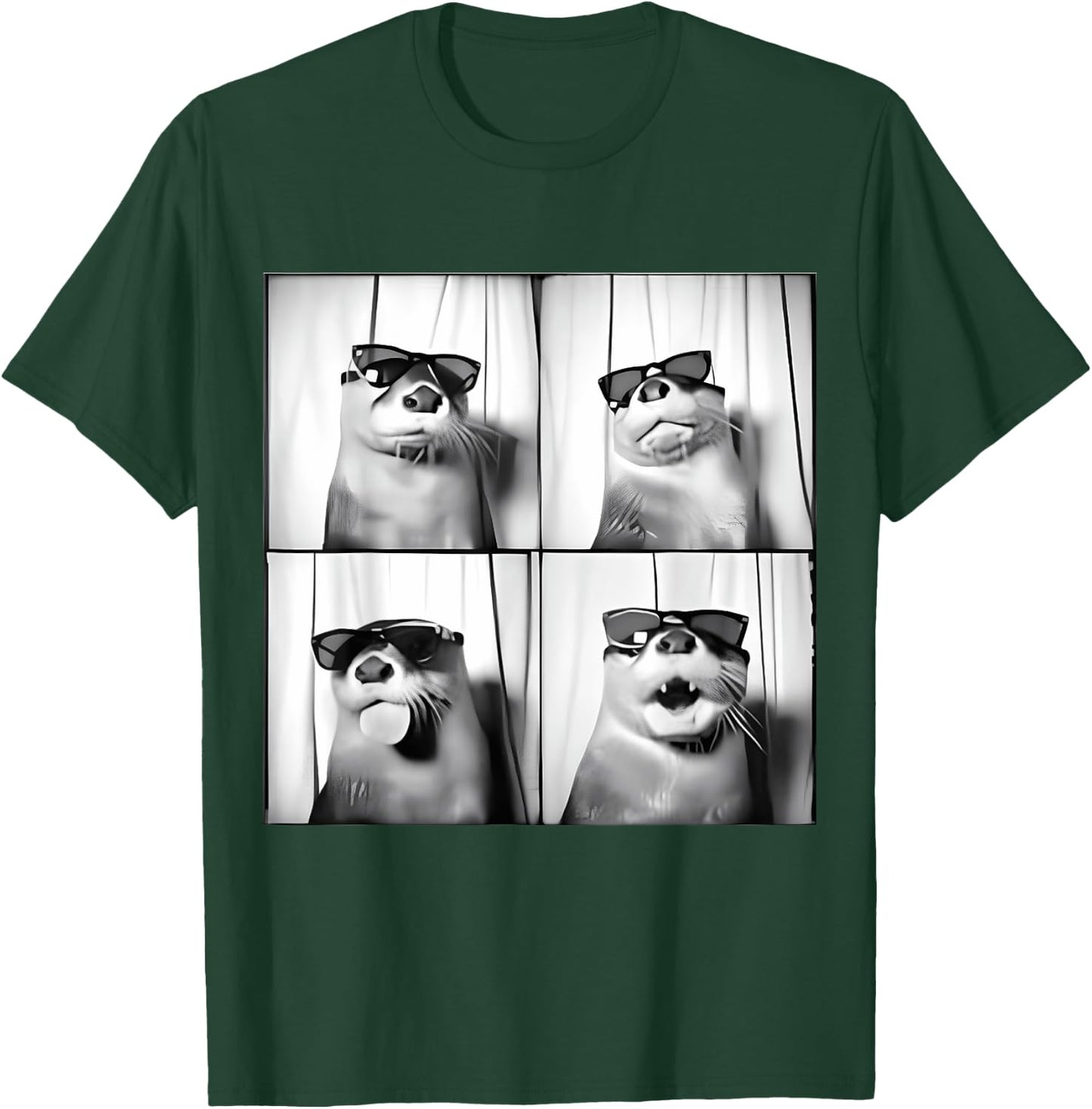 Funny Otter in Sunglasses Love Otters Sea Otter Lover T-Shirt - T-Shirt | Forest