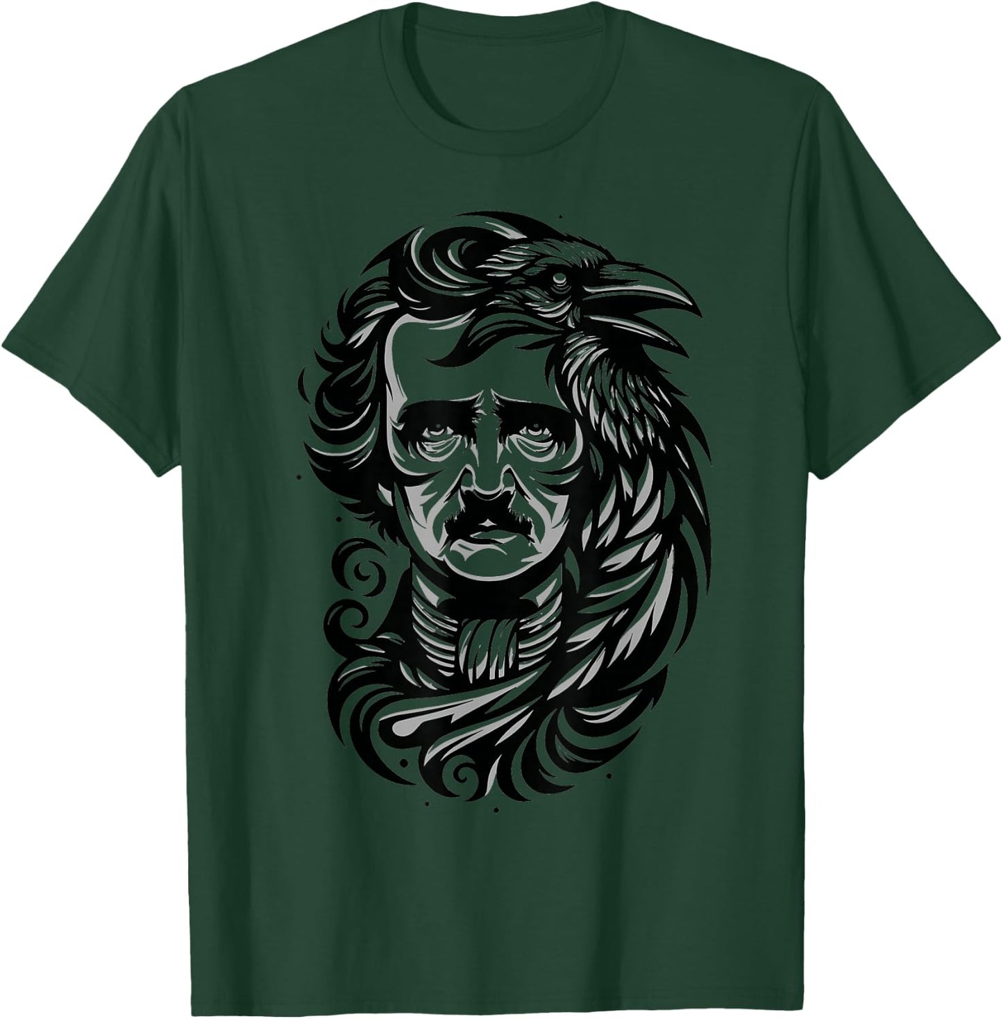 Gothic Edgar Allan Poe Dark Academia Literature Poet T-Shirt - T-Shirt | Forest