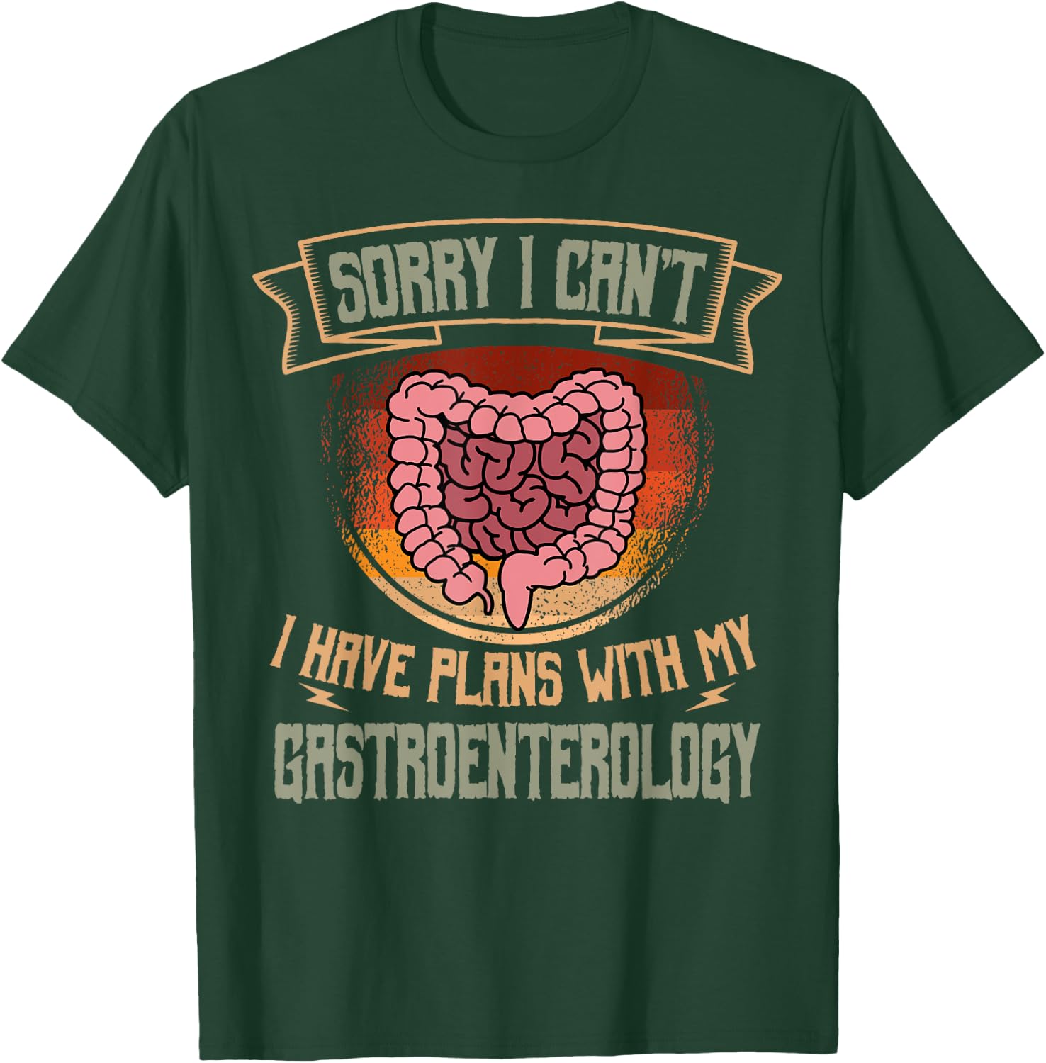 Gastroenterologist Stomach GI Specialist Retro Vintage T-Shirt - T-Shirt | Forest