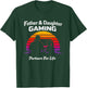 Father and Daughter Gaming Partners for Life Retro Sunset T-Shirt - T-Shirt | Forest