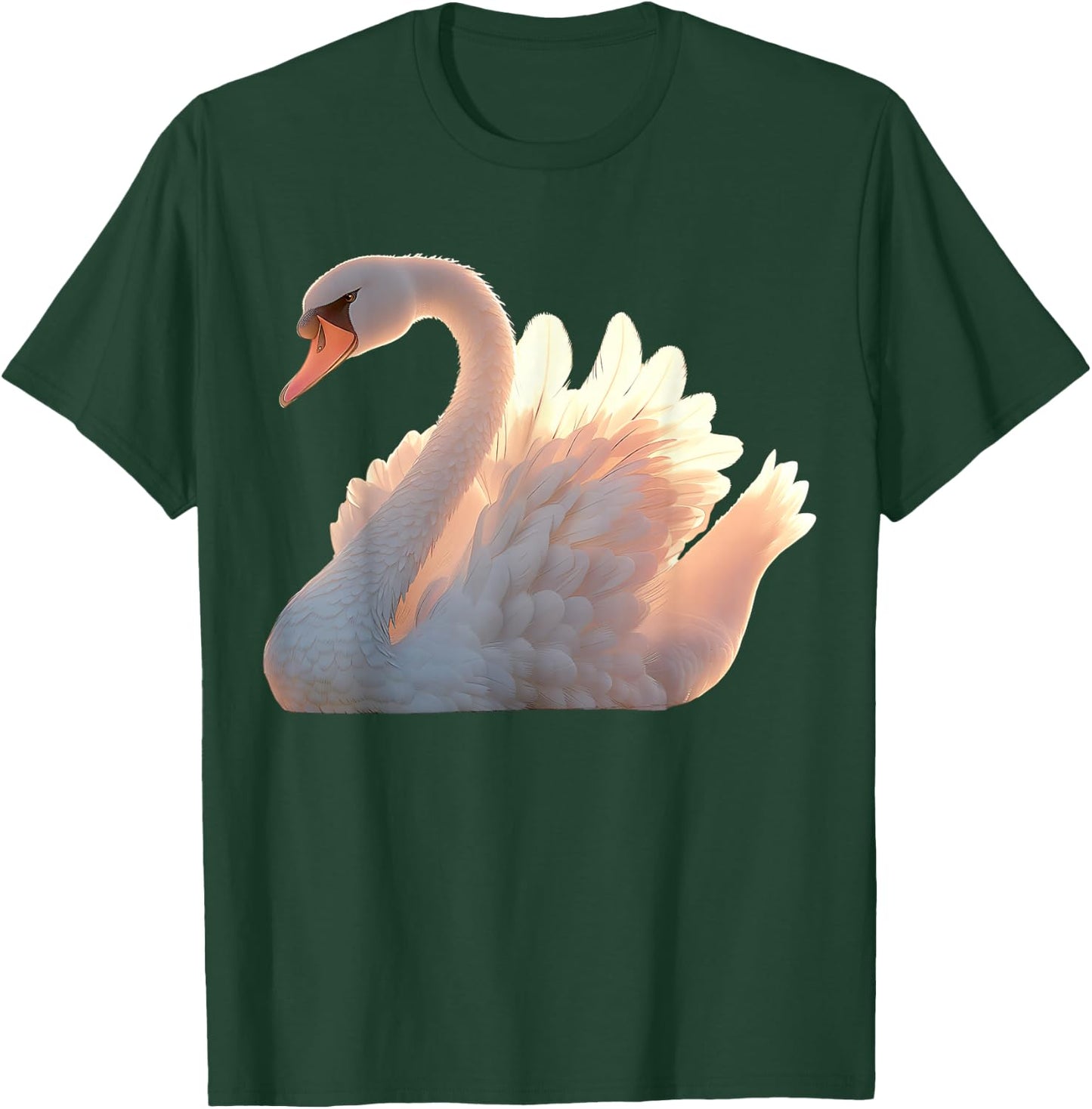 Swan White Mute Swans Goose Duck Swan T-Shirt - T-Shirt | Forest