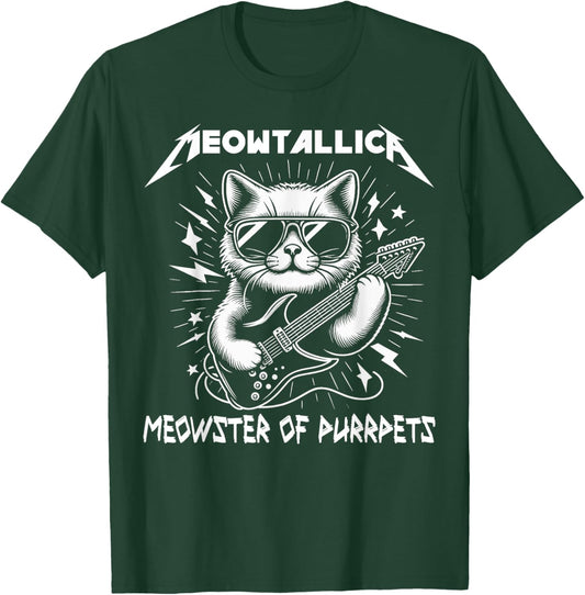 Meowtallica Meowster Of Purrpets - Funny Cat Men Women Kids T-Shirt - T-Shirt | Forest