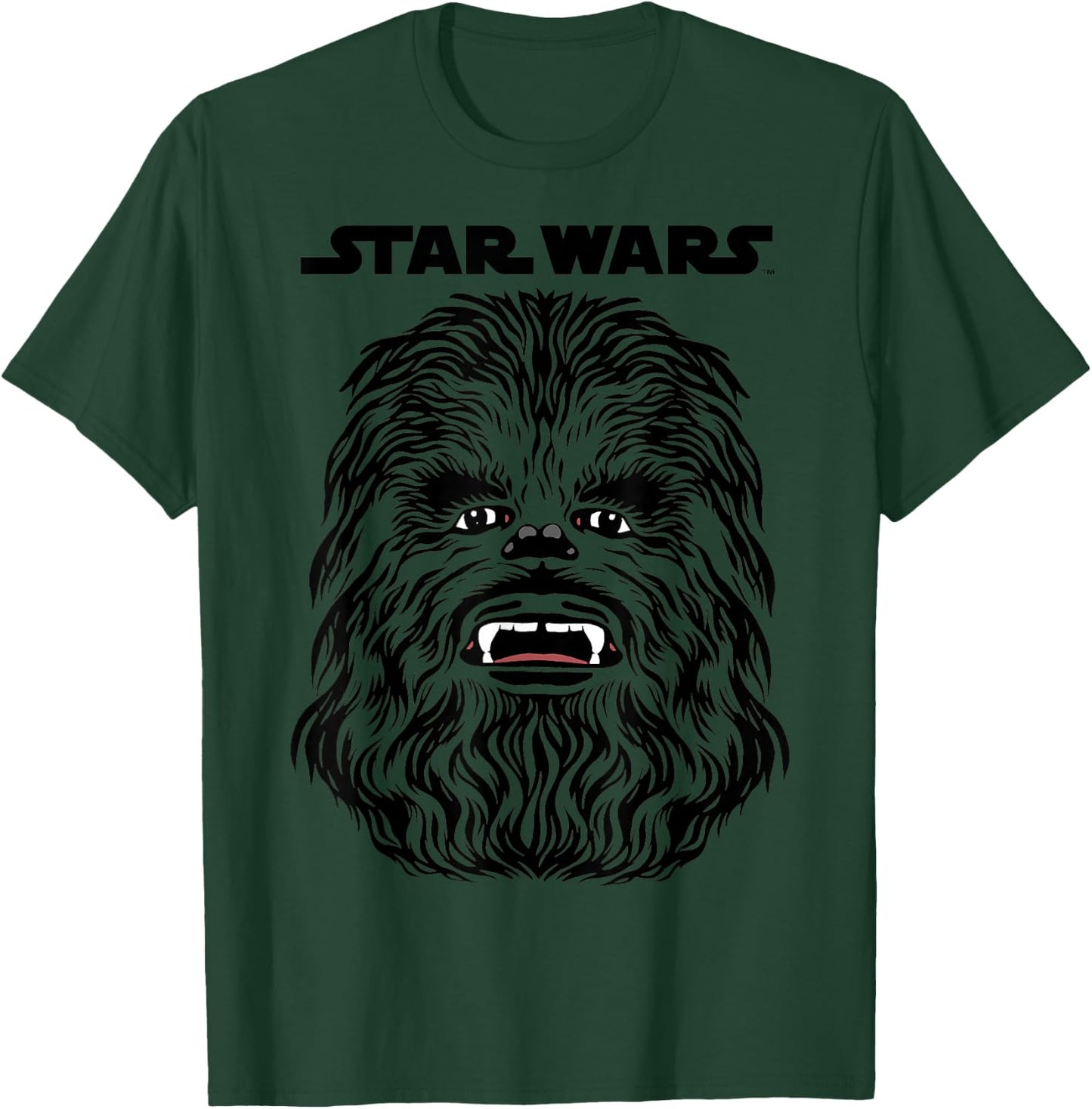 Star Wars Chewbacca Title Logo Big Face Costume Halloween T-Shirt - T-Shirt | Forest