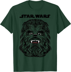 Star Wars Chewbacca Title Logo Big Face Costume Halloween T-Shirt - T-Shirt | Forest