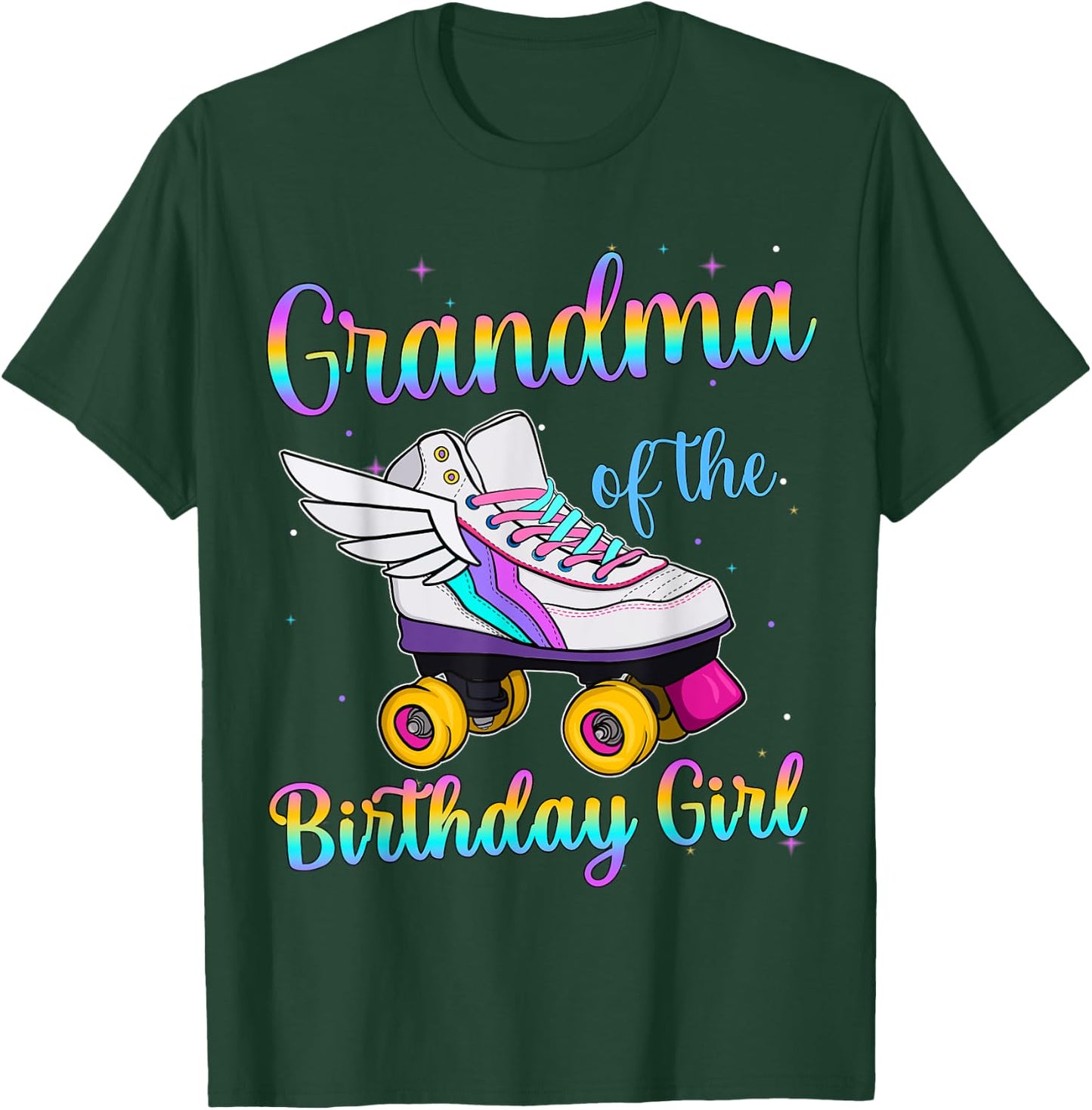 Grandma of the Birthday girl Rolling skate Family Party T-Shirt - T-Shirt | Forest