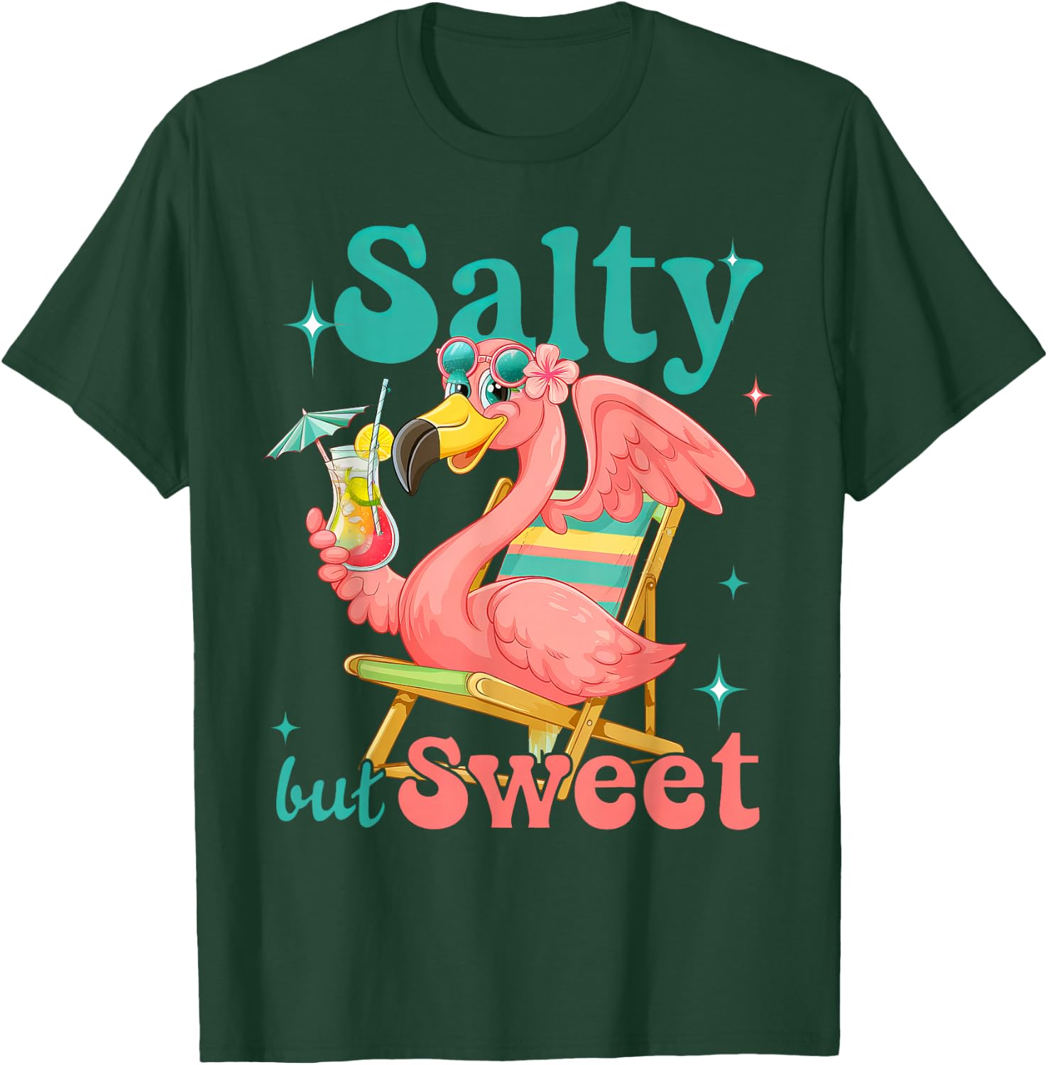 Salty But Sweet Flamingo Bird T-Shirt - T-Shirt | Forest