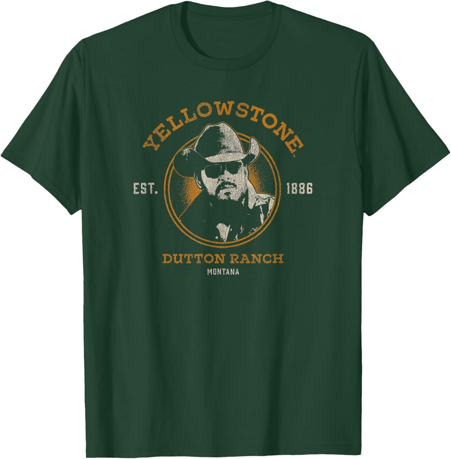 Yellowstone Dutton Ranch Montana Est 1886 Rip Wheeler , black T-Shirt - T-Shirt | Forest