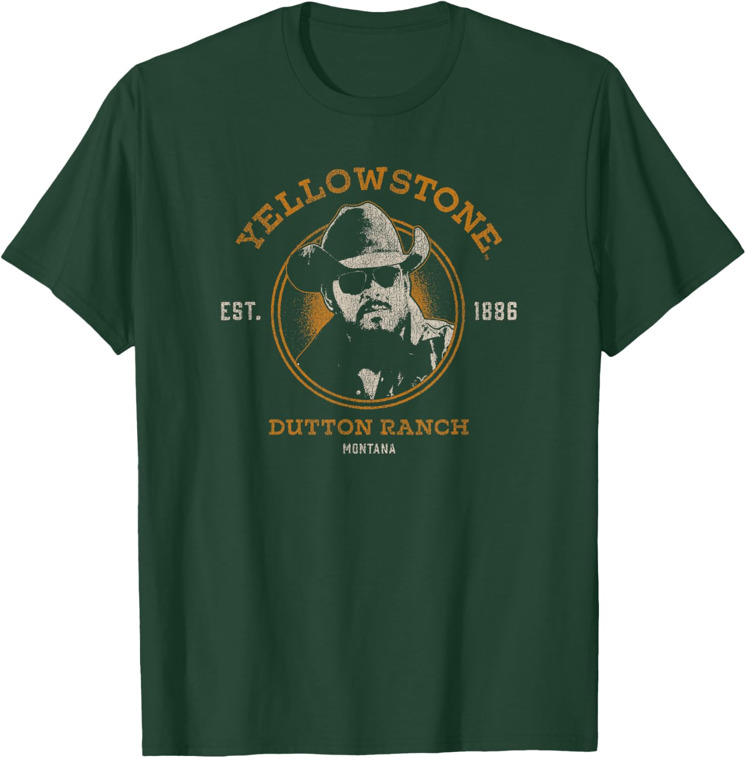 Yellowstone Dutton Ranch Montana Est 1886 Rip Wheeler , black T-Shirt - T-Shirt | Forest