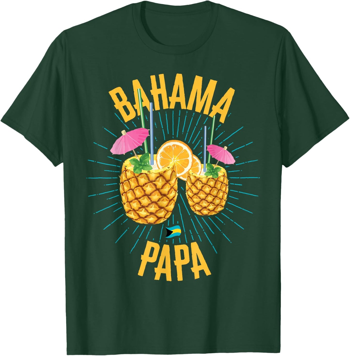 Bahamas Family PaPa Cruise Vacation Beach Bahamian Flag T-Shirt - T-Shirt | Forest
