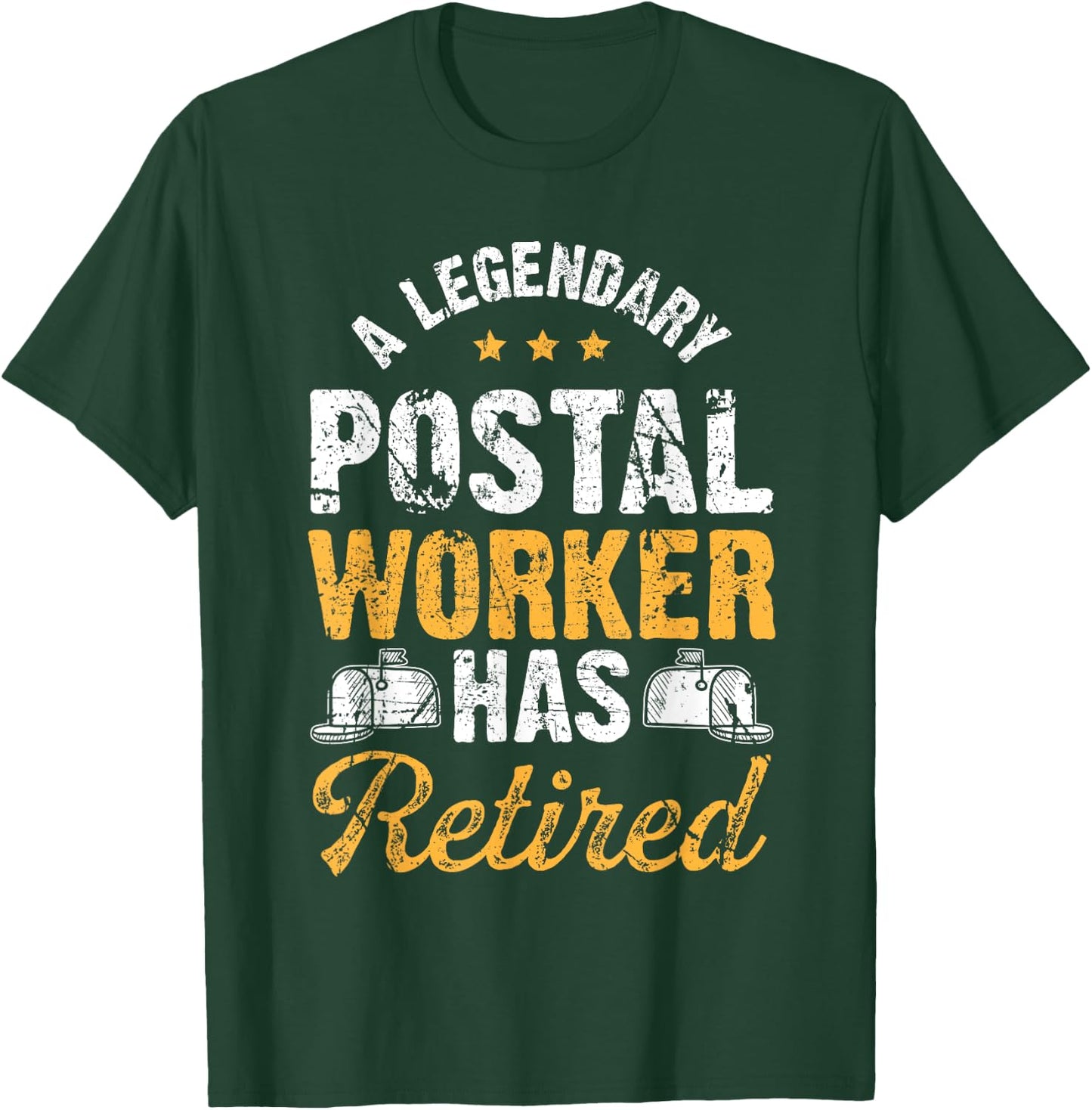 Retirement Quote A Legendary Postal Worker Has Retired T-Shirt - T-Shirt | Forest