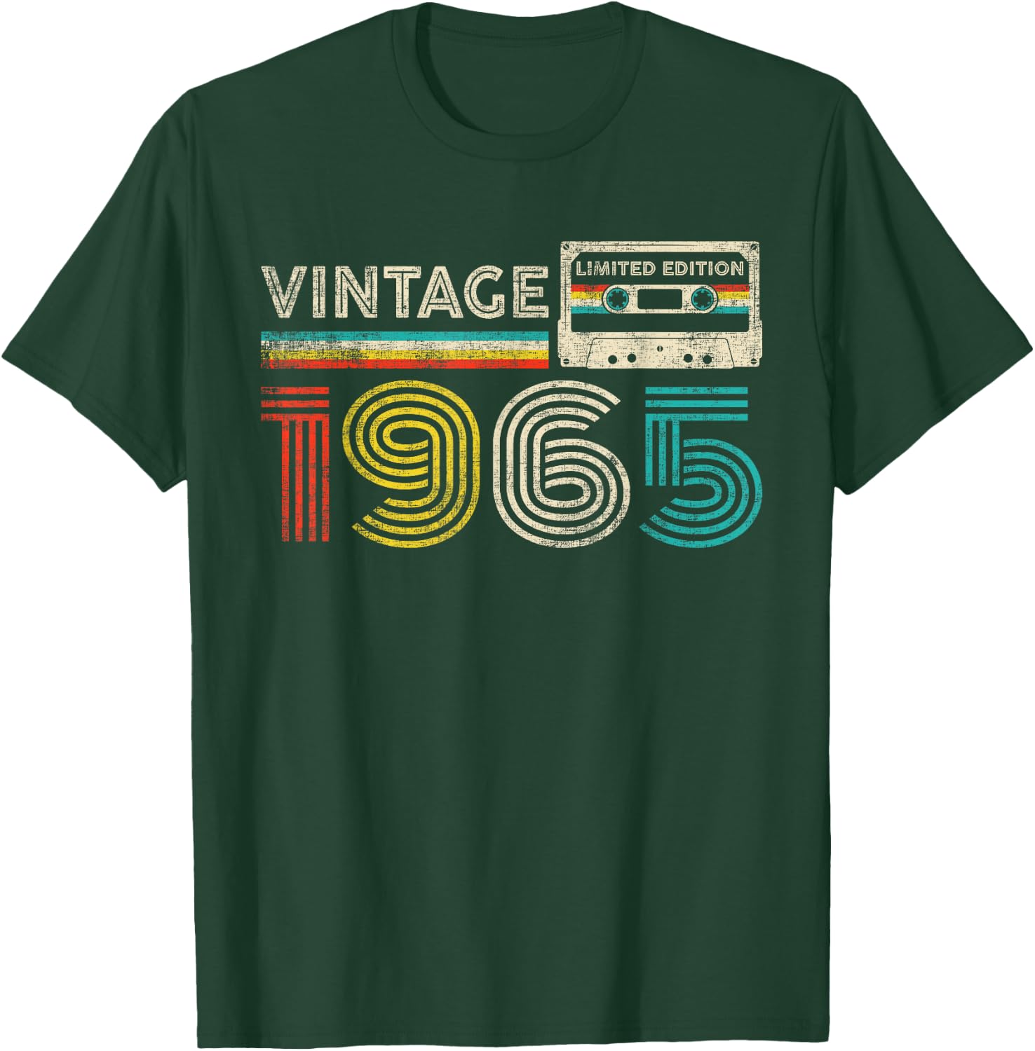 Vintage 1965 Classic Birthday 1965 Cassette Tape Vintage T-Shirt - T-Shirt | Forest