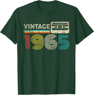 Vintage 1965 Classic Birthday 1965 Cassette Tape Vintage T-Shirt - T-Shirt | Forest