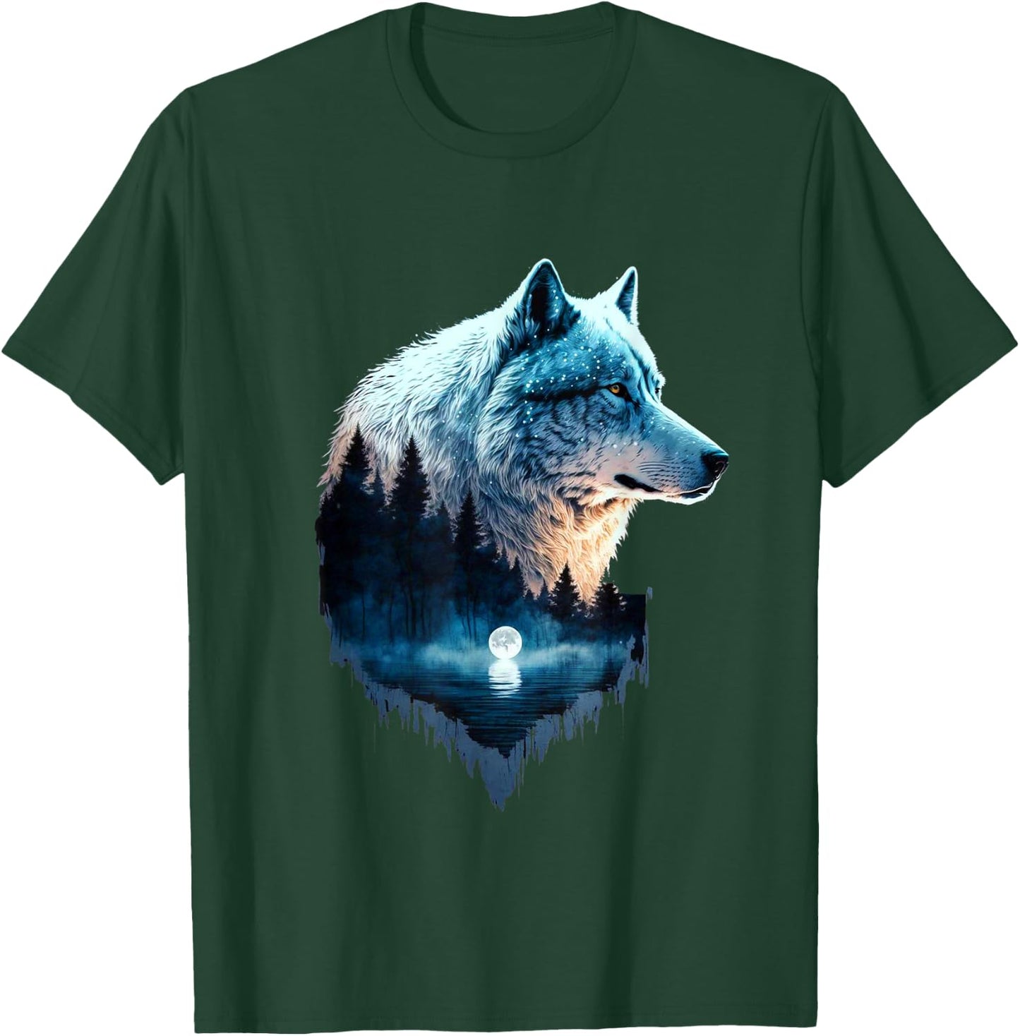 Wolf shirt , wolf shirt, wolf women, wolf moon T-Shirt - T-Shirt | Forest