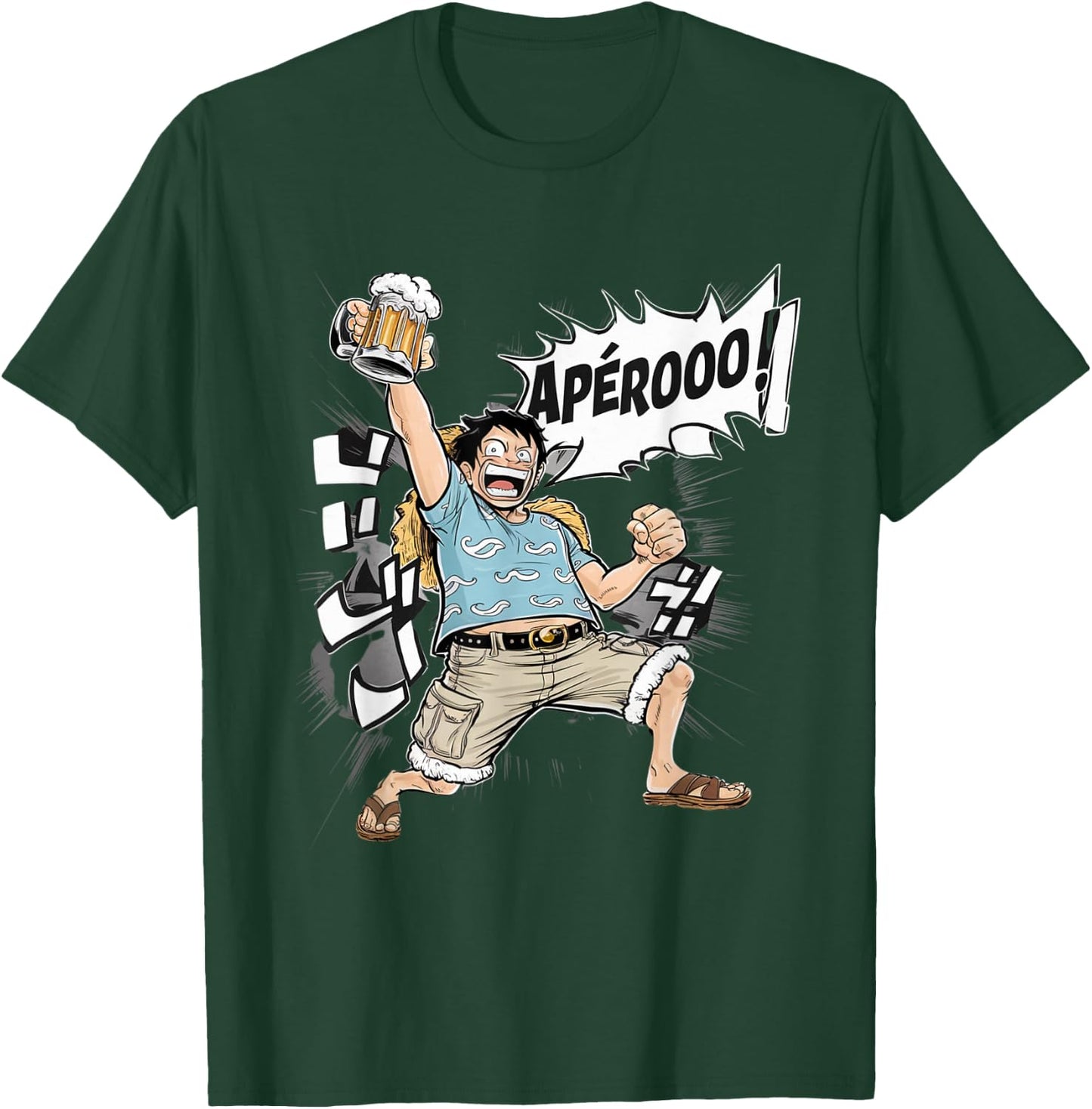 Aperitif Anime Gift Manga Beer Humour Japan Aperitif , Black, S T-Shirt - T-Shirt | Forest