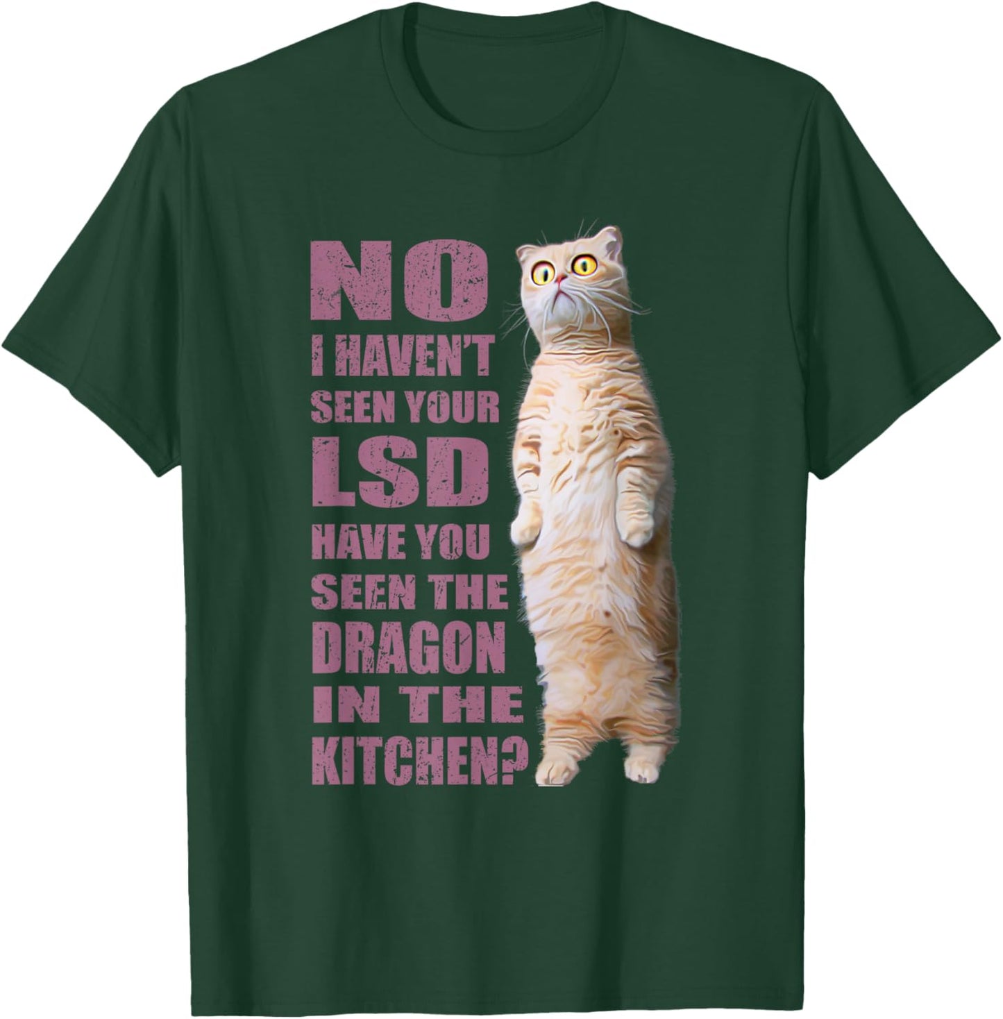 No I Haven't Seen Your LSD ~ Funny Cat Men Women T-Shirt - T-Shirt | Forest
