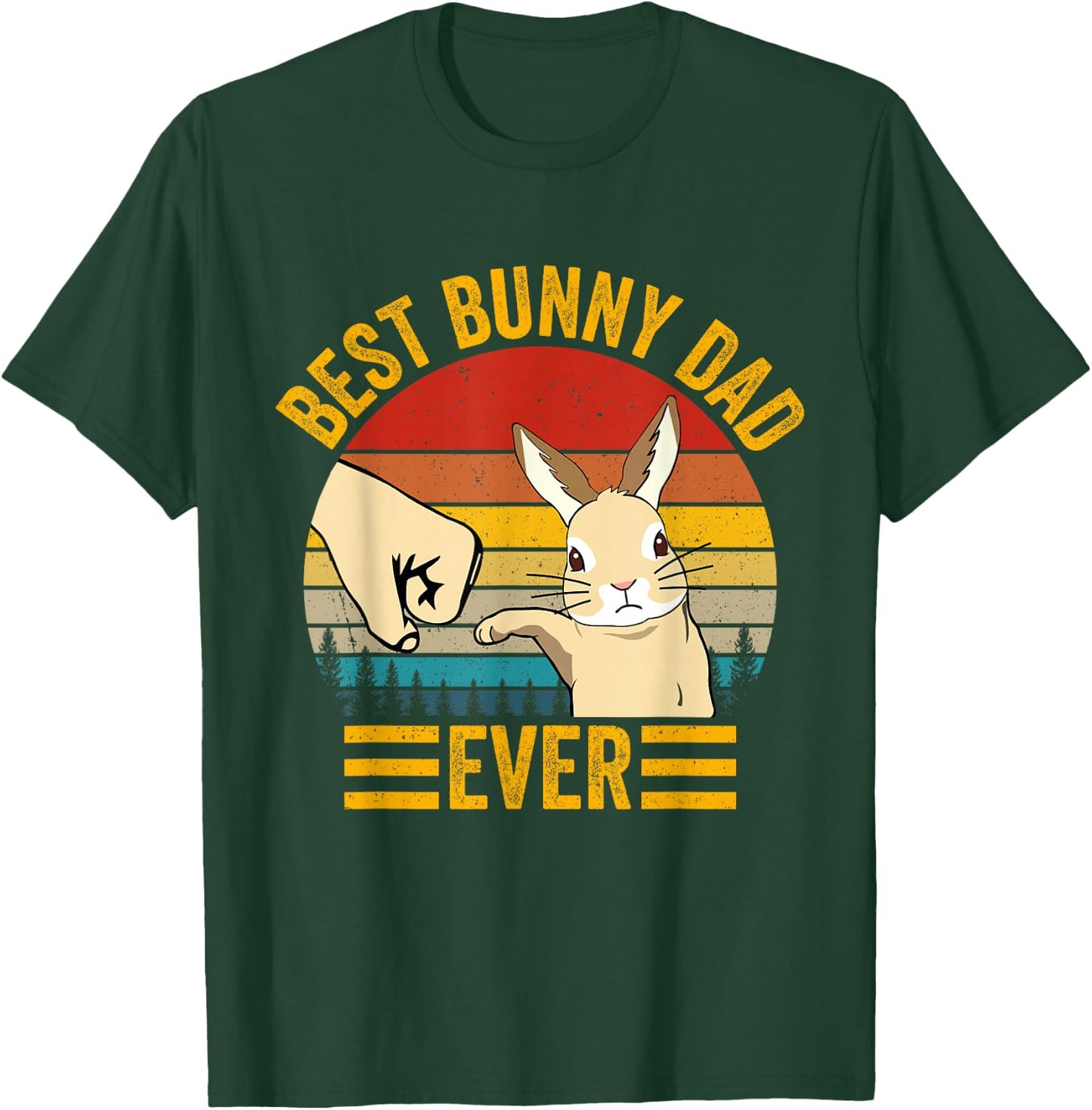 Best Bunny Dad Ever Rabbit Lover Father Pet Rabbit , Black, S T-Shirt - T-Shirt | Forest