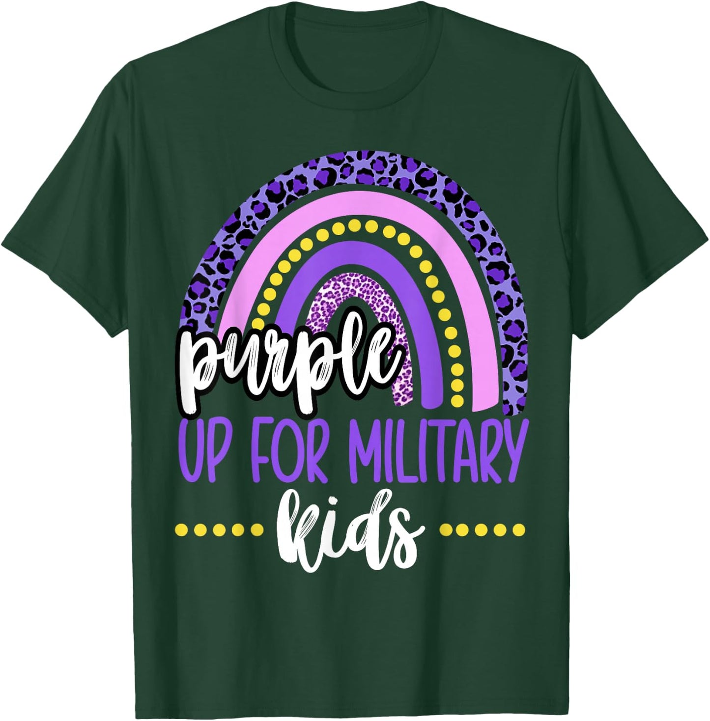 Purple up for Military Kids/Rainbow Military Child Month Small T-Shirt - T-Shirt | Forest