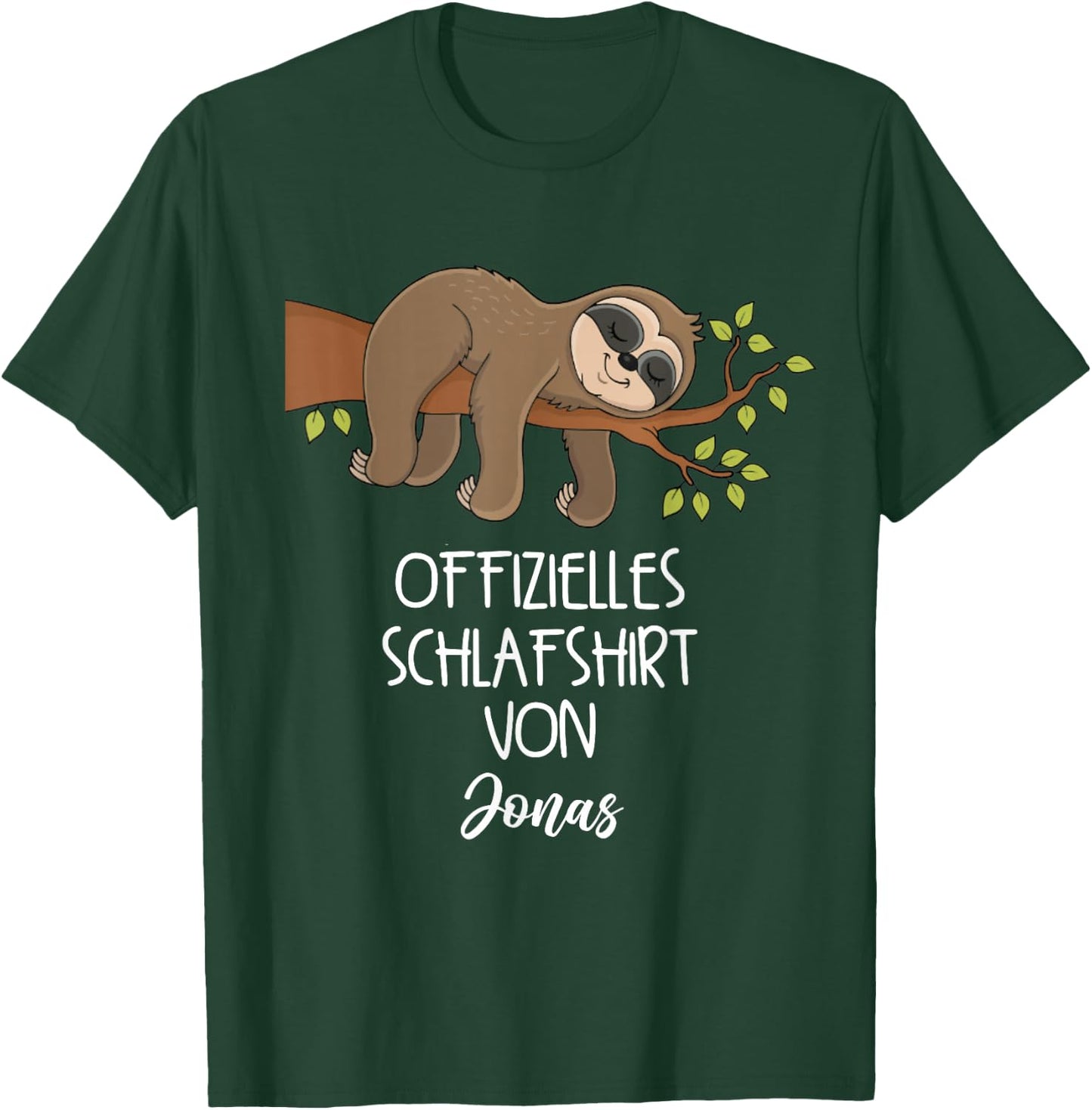 Jonas Official Sleepshirt Nightdress Sloth , black T-Shirt - T-Shirt | Forest